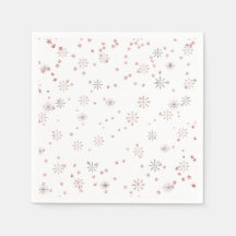 冬のスノーフレークスピンク&シルバー