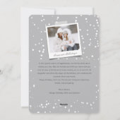 冬のスノーフレークスフレームハッピーホリデーエレガント シーズンカード (裏面)
