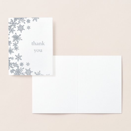 冬のスノーフレークスワールありがとうフォイルカード 箔カード (ディスプレー)