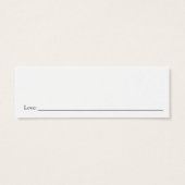 冬のスノーフレークデイトナイトブライダルシャワーカード (裏面)