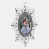 冬のスノーフレークハッピーホリデーズデイテッド オーナメントカード (右)