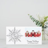 冬のスノーフレークハッピーホリデー シーズンカード (スタンド正面)