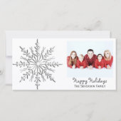 冬のスノーフレークハッピーホリデー シーズンカード (正面)