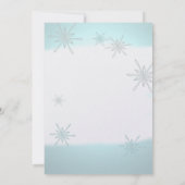 冬のスノーフレークバルミツワー 招待状 (裏面)