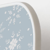 冬のスノーフレークパターン名前をカスタムする ピックルボールラケット (左詳細)