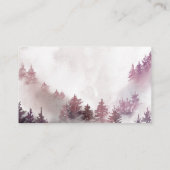 冬のスノーフレークピンクおむつラッフルチケット エンクロージャーカード (裏面)