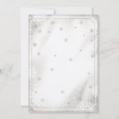 冬のスノーフレークブライダルシャワー招待 招待状 (裏面)