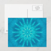 冬のスノーフレークブルークリスマスポストカード シーズンポストカード (正面/裏面)