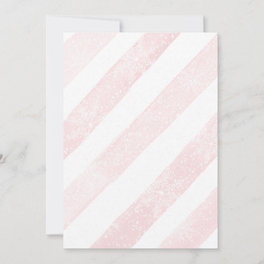 冬のスノーフレークペンギン招待状ベビーシャワー 招待状 (裏面)