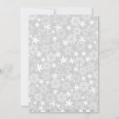 冬のスノーフレークボーイベビーシャワーの招待 招待状 (裏面)