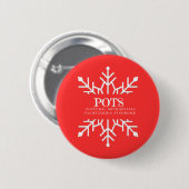 冬のスノーフレークポット 缶バッジ (正面&裏面)