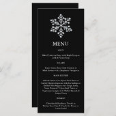 冬のスノーフレークメニュー(黒) メニュー (正面/裏面)