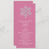 冬のスノーフレークリハーサルディナー 招待状 (正面/裏面)
