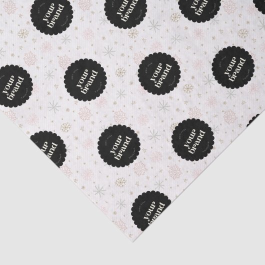 冬のスノーフレーク会社のロゴホリデービジネス 薄葉紙 (詳細)