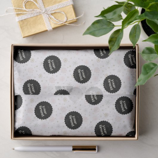 冬のスノーフレーク会社のロゴホリデービジネス 薄葉紙 (ギフト)