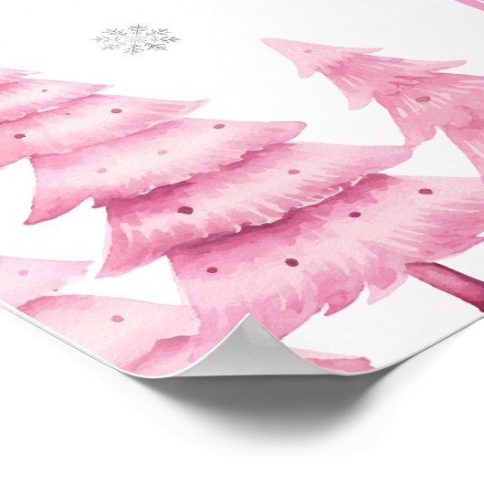 冬のスノーフレーク初年フォトマイルストーンサイン ポスター (角)