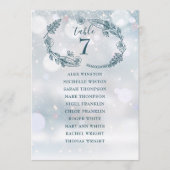 冬のスノーフレーク座席表の番号 招待状 (正面)