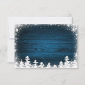 冬のスノーフレーク素朴詳細カードの挿入 招待状 (裏面)