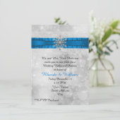 冬のスノーフレーク結婚のリハーサルディナー 招待状 (スタンド正面)