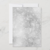 冬のスノーフレーク結婚のリハーサルディナー 招待状 (裏面)