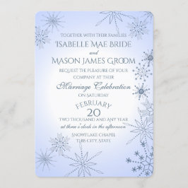 冬のスノーフレーク結婚宝石 招待状