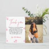 冬のスノーフレーク赤ちゃんシャワーサンキューカード カード (スタンド正面)