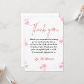 冬のスノーフレーク赤ちゃんシャワーサンキューカード カード (正面/裏面インサイチュ)