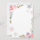 冬のスノーフレーク赤ちゃんシャワーバイメール招待状 招待状 (裏面)