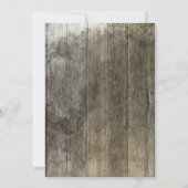 冬のスノーフレーク赤ちゃんシャワー招待状素朴- 招待状 (裏面)