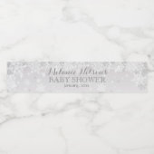 冬のスノーフレーク赤ちゃんシャワー水ボトルラベル ペットボトルラベル (シングルラベル)