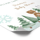 冬のスノーフレーク・ウッドランドのポスターを支持 ポスター (角)