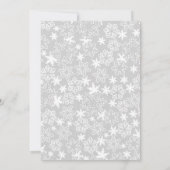 冬のスノーフレーク·ガール·ベビー·シャワーの招待 招待状 (裏面)