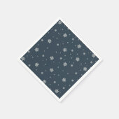 冬のスノーフレーク・クリスマス スタンダードカクテルナプキン (角)