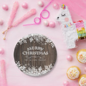 冬のスノーフレーク、クリスマス ペーパープレート (パーティー)