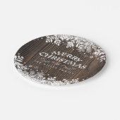 冬のスノーフレーク、クリスマス ペーパープレート (アングル)