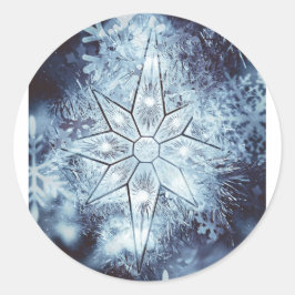 冬のスノーフレーク・シール ラウンドシール