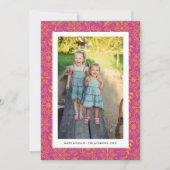 冬のスノーフレーク・ドードル、フォトコラージュ、ハッピー シーズンカード (正面)