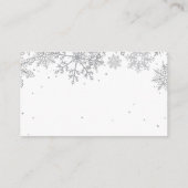 冬のスノーフレーク・ブックスベビー エンクロージャーカード (裏面)