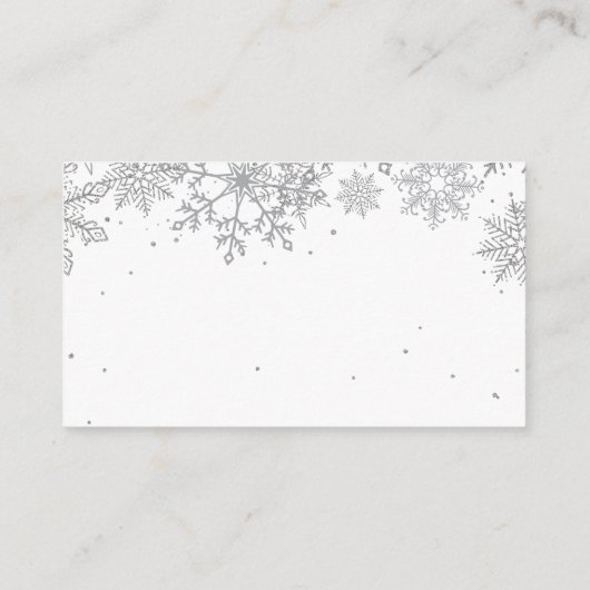 冬のスノーフレーク・ブックスベビー エンクロージャーカード (裏面)