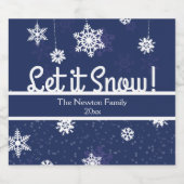 冬のスノーフレーク、休日 ビールラベル (シングルラベル)