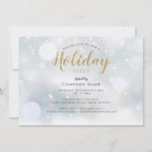 冬のスノーフレー企業のクスホリデーパーティ 招待状 (裏面)