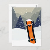 冬のスノーボードはがき ポストカード (正面/裏面)