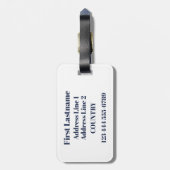 冬のスノーボードカスタムの荷物タグ ラゲッジタグ (裏面縦)