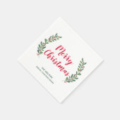 冬のスパイグクリスマスカクテルナプキン スタンダードカクテルナプキン (角)