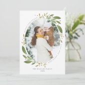 冬のスプリグスクリスマスの写真カード シーズンカード (スタンド正面)