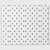 冬のスプリースの木のクリスマスパターン ラッピングペーパー (フラット)