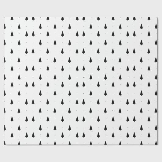 冬のスプリースの木のクリスマスパターン ラッピングペーパー (フラット)