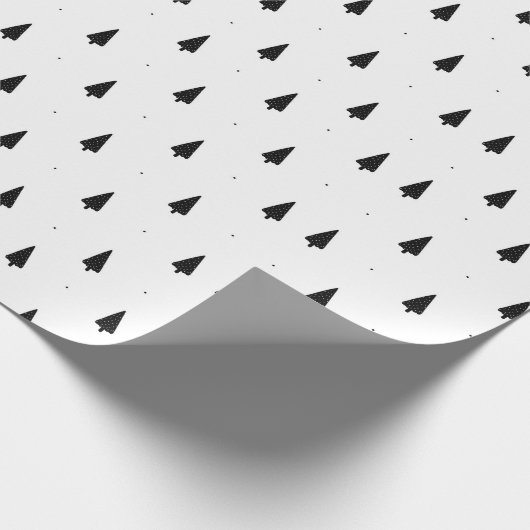 冬のスプリースの木のクリスマスパターン ラッピングペーパー (角)