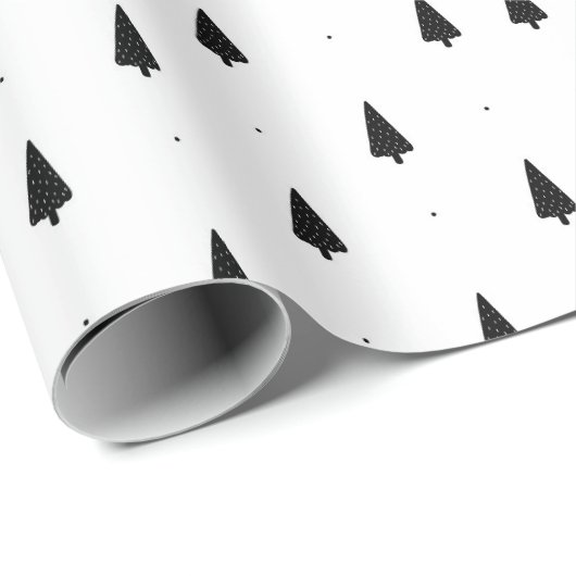 冬のスプリースの木のクリスマスパターン ラッピングペーパー (ロールコーナー)