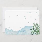 冬のスポーツをする女の子のパーティー招待状 招待状 (裏面)